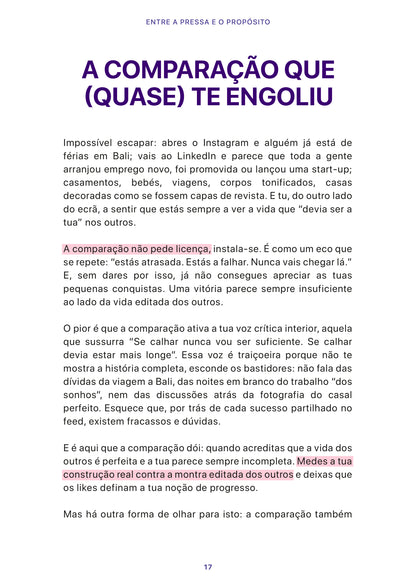 Entre a Pressa e o Propósito